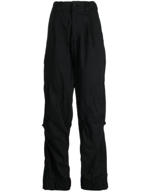 button-up cotton-blend trousers by HYEIN SEO