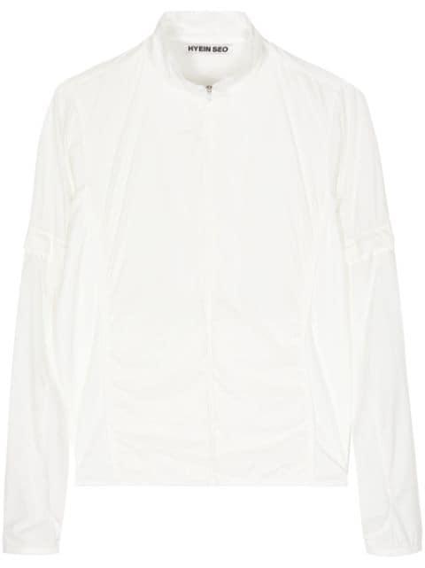 mock-neck zip-up jacket by HYEIN SEO