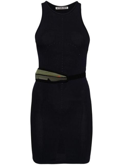 pouch-appliqué tank dress by HYEIN SEO