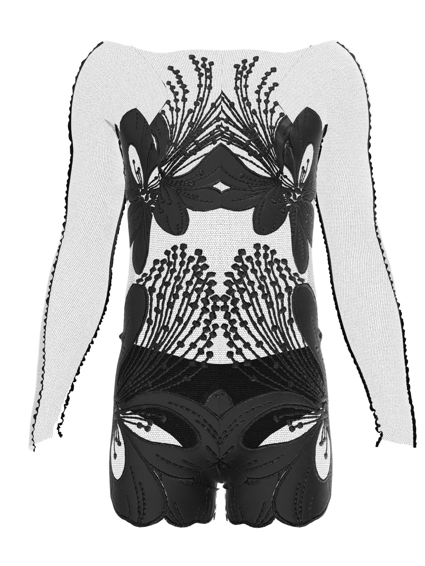 DiGi-BLOOM Bodysuit Male Black by HYPERCURVE