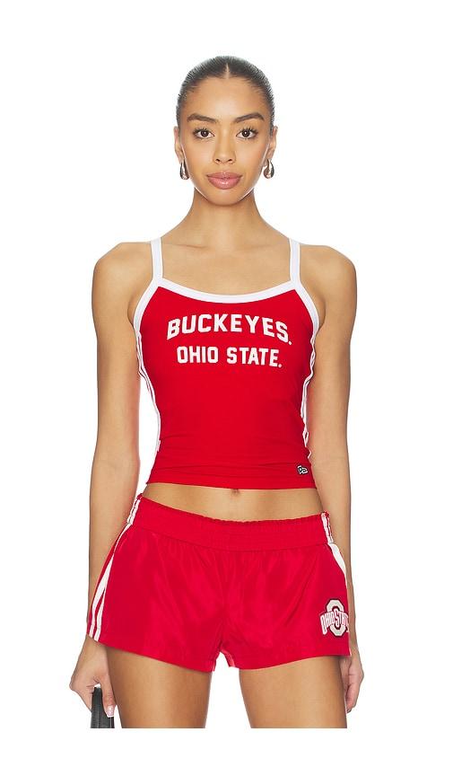 Hype and Vice Ohio State University Sideline Stripes Tank Top in Red by HYPE&VICE