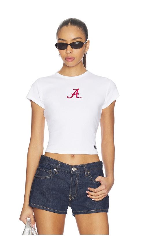 Hype and Vice University Of Alabama Baby Tee in White by HYPE&VICE