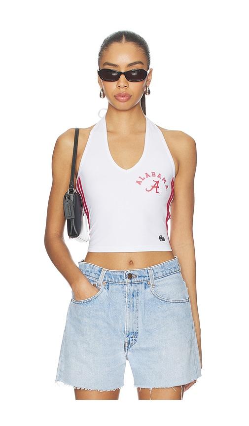 Hype and Vice University Of Alabama The Cheer Halter Top in White by HYPE&VICE