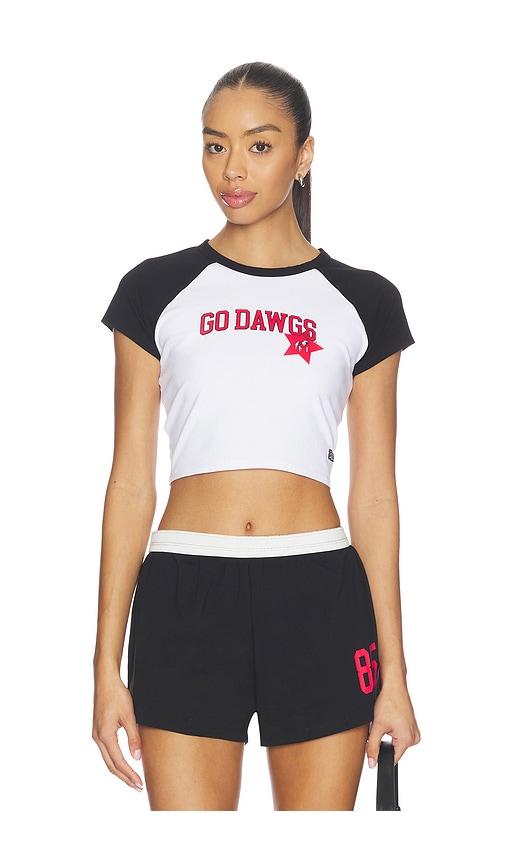 Hype and Vice University Of Georgia Homerun Tee in White by HYPE&VICE