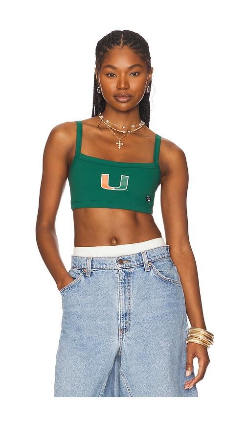 Hype and Vice University Of Miami Active Bra Top in Dark Green by HYPE&VICE