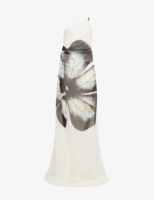 Alana One-Shoulder Woven Maxi Dress by HYPHEN