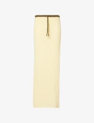 Crochet-Knit Cotton-Blend Maxi Skirt by HYPHEN