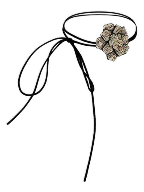 floral-appliquéd choker by HZMER JEWELLERY