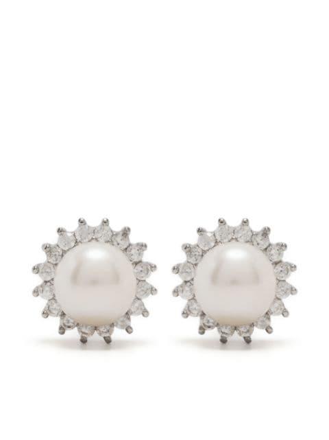 pearl stud earrings by HZMER JEWELLERY