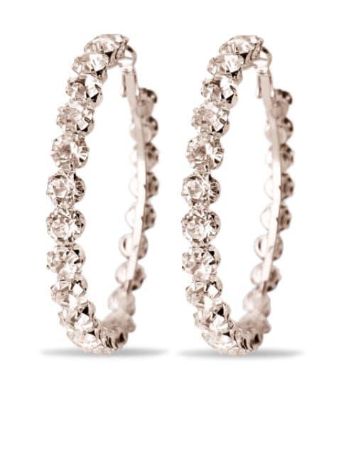 rhinestone-embellished hoop earrings by HZMER JEWELLERY