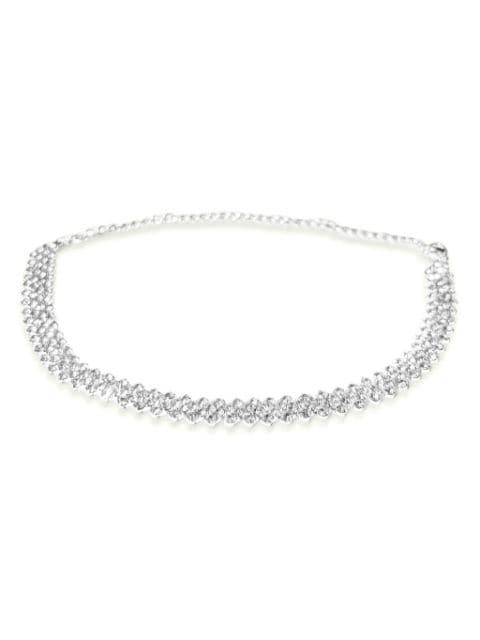 rhinestone-embellished necklace by HZMER JEWELLERY