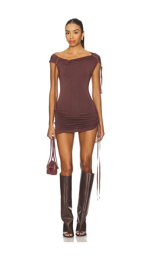 I.AM.GIA Asha Mini Dress in Brown by I.AM.GIA