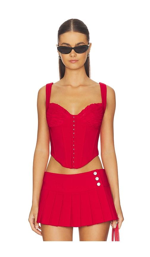 I.AM.GIA Bri Corset Top in Red by I.AM.GIA