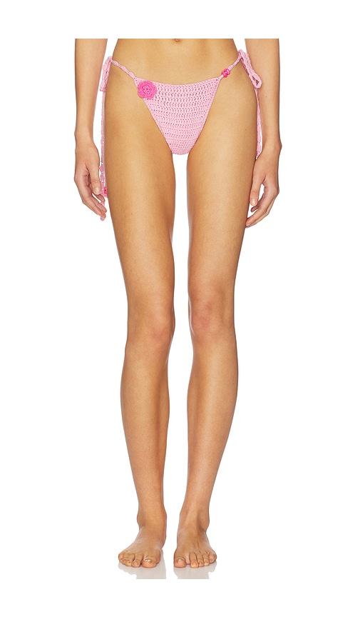 I.AM.GIA Crochet Bikini Bottom in Pink by I.AM.GIA