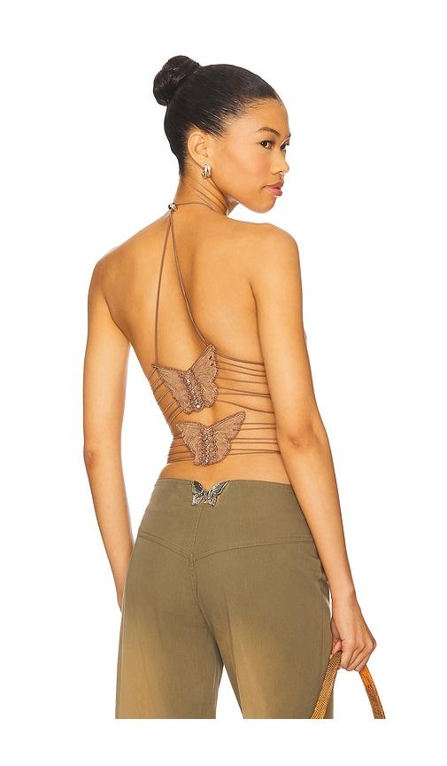 I.AM.GIA Ellery Top in Brown by I.AM.GIA