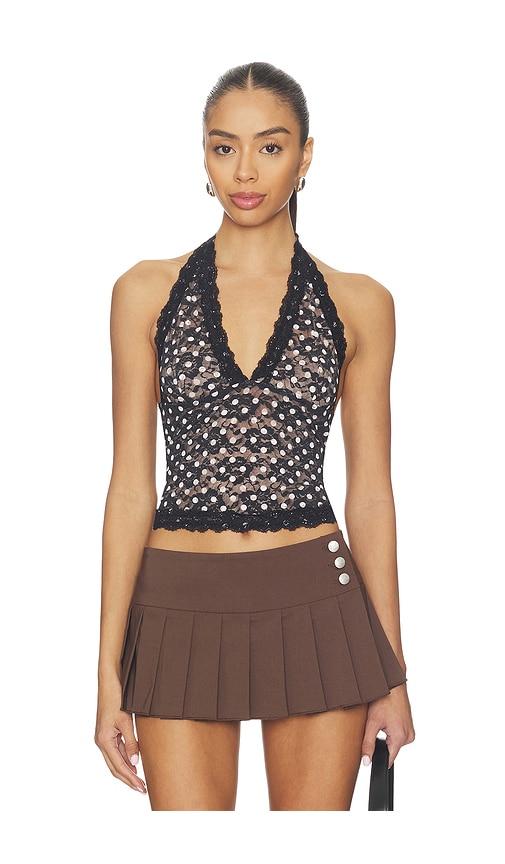 I.AM.GIA Gem Halter Top in Black by I.AM.GIA