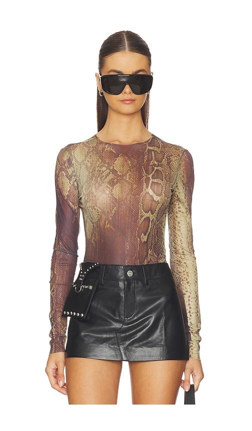I.AM.GIA Izar Long Sleeve Top in Brown by I.AM.GIA