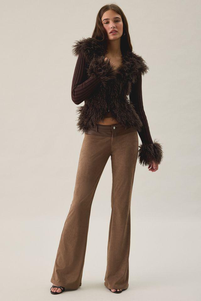 I.AM.GIA. Viviane Faux Suede Low-Rise Flare Pants by I.AM.GIA