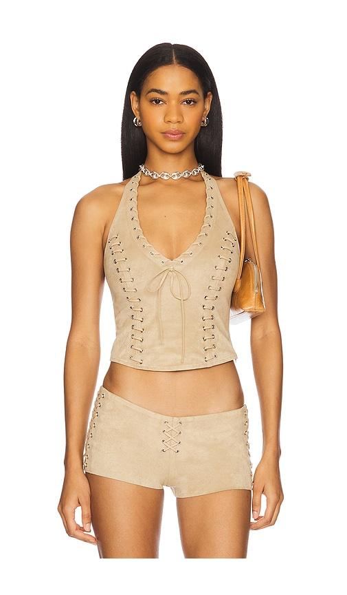 I.AM.GIA Zephyr Top in Tan by I.AM.GIA