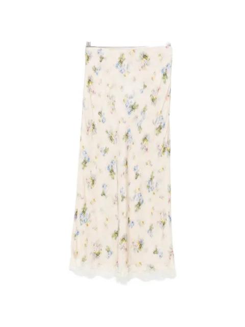 floral-pattern midi skirt by I BLUES