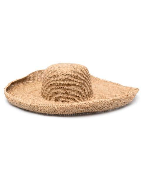Izy woven-raffia sun hat by IBELIV
