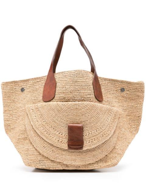 Laza II raffia shoulder bag by IBELIV