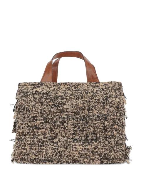 Onja fringe-trimmed tote bag by IBELIV