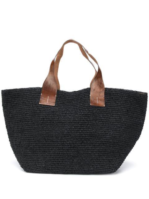 Tokyo II leather-trim tote bag by IBELIV