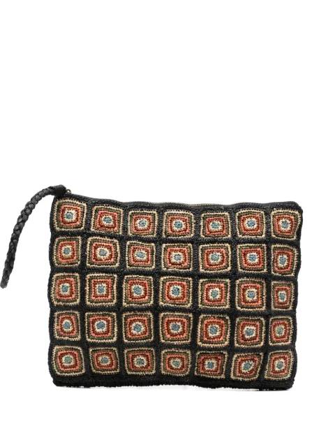 patterned woven clutch bag by IBELIV