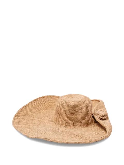 raffia tassel hat by IBELIV