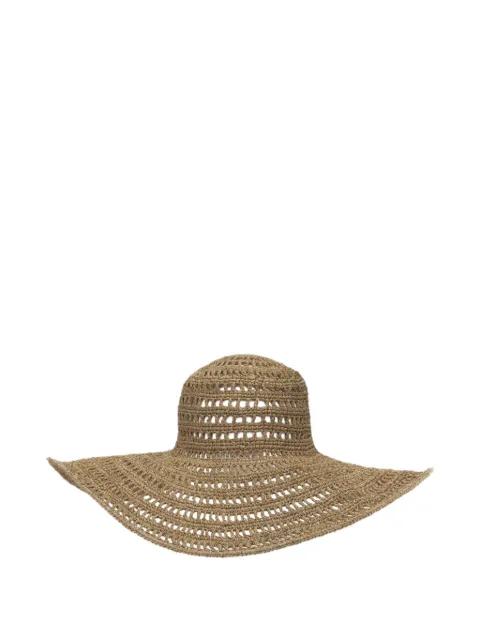 raffia wide-brim hat by IBELIV