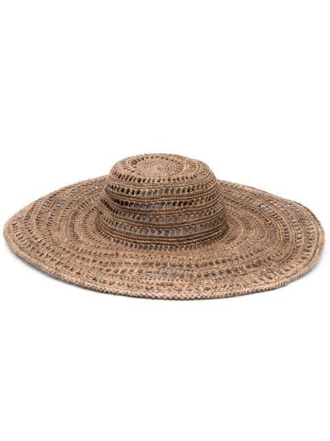 raffia woven sun hat by IBELIV