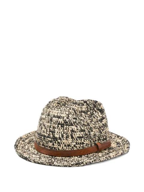 two-tone raffia hat by IBELIV