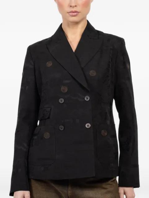 double-breasted button blazer by IBRIGU