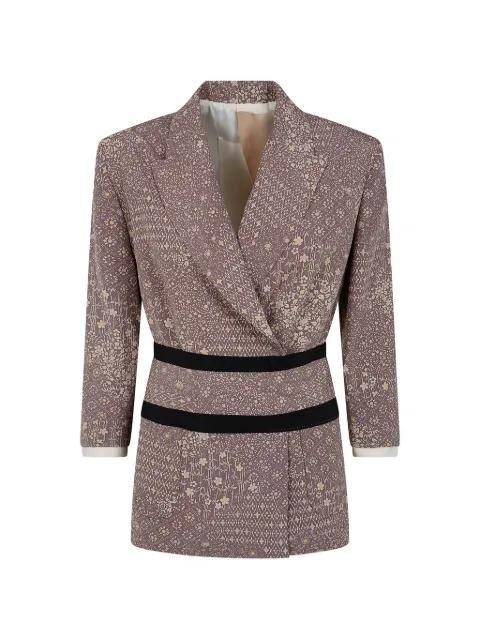 floral-print belted kimono blazer by IBRIGU