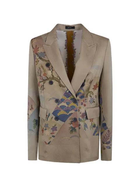 floral-print double-breasted blazer by IBRIGU