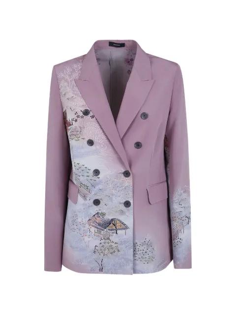 graphic-print blazer by IBRIGU