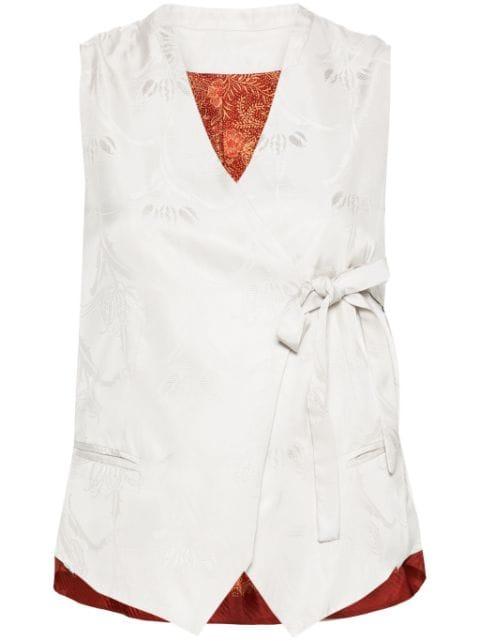 jacquard tie-fastening waistcoat by IBRIGU