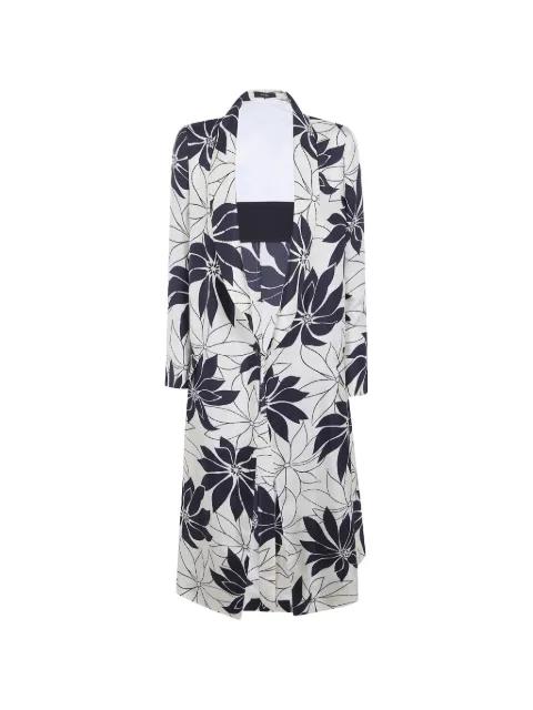 single-breasted floral-print coat by IBRIGU