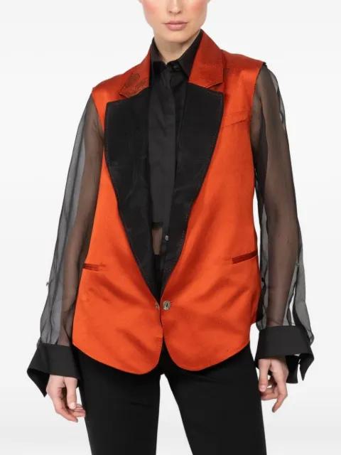 sleeveless satin waistcoat by IBRIGU