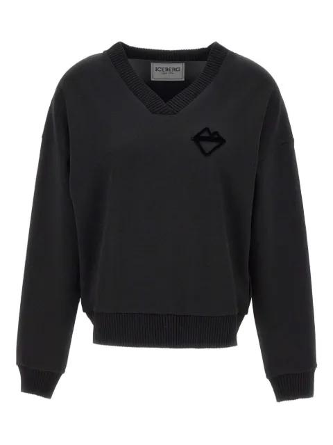 V-neck logo-detail sweatshirt by ICEBERG