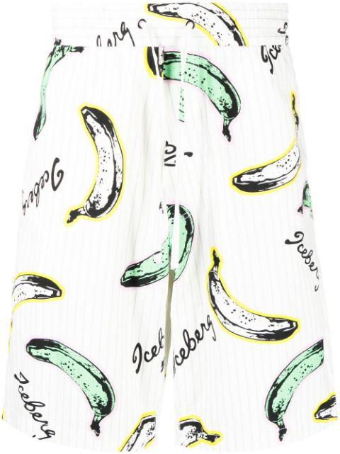 banana-pint cotton Bermuda shorts by ICEBERG