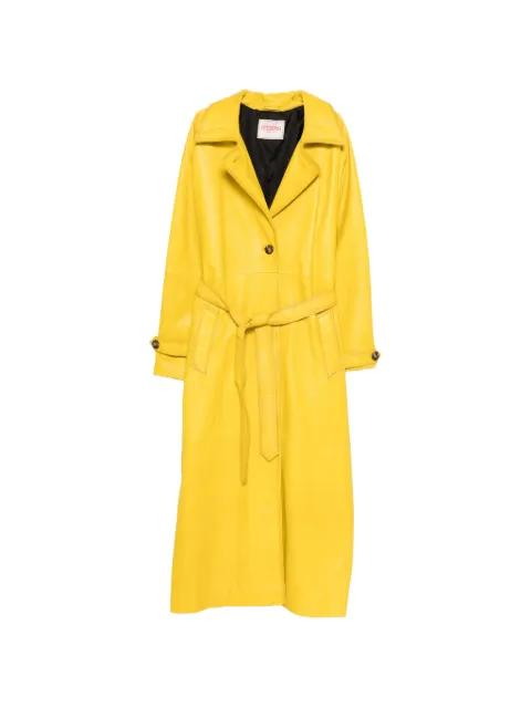 belted leather coat by ICEBERG