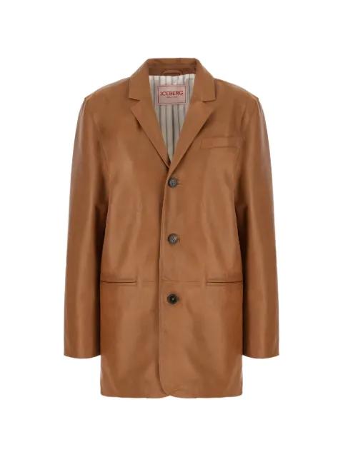 button leather jacket by ICEBERG
