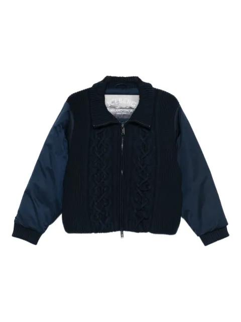 cable-knit zip-up jacket by ICEBERG