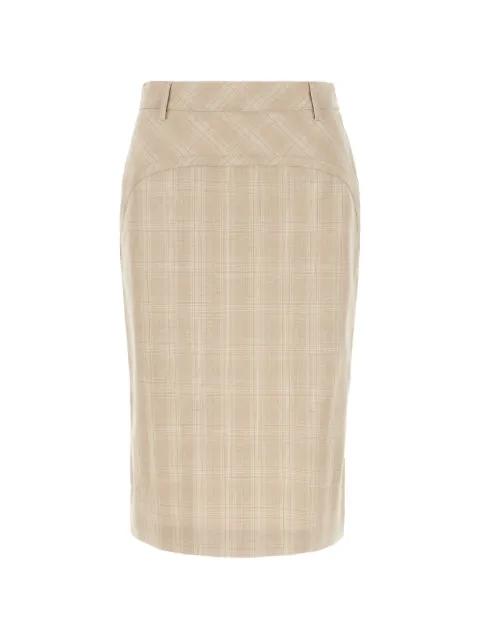 check ruffled midi skirt by ICEBERG