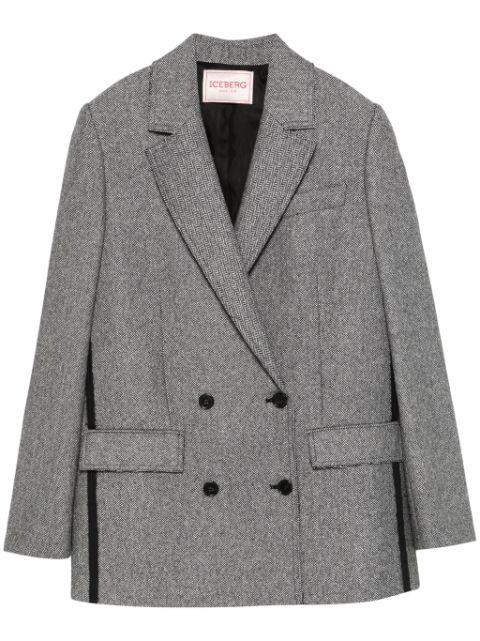 double-breasted herringbone blazer by ICEBERG