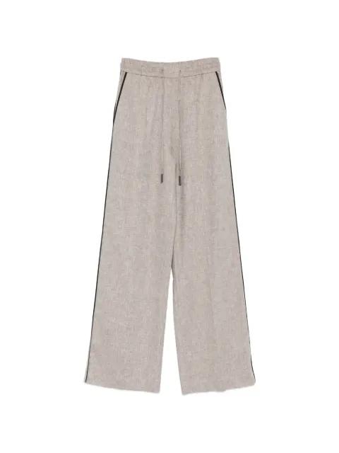 drawstring piped trousers by ICEBERG