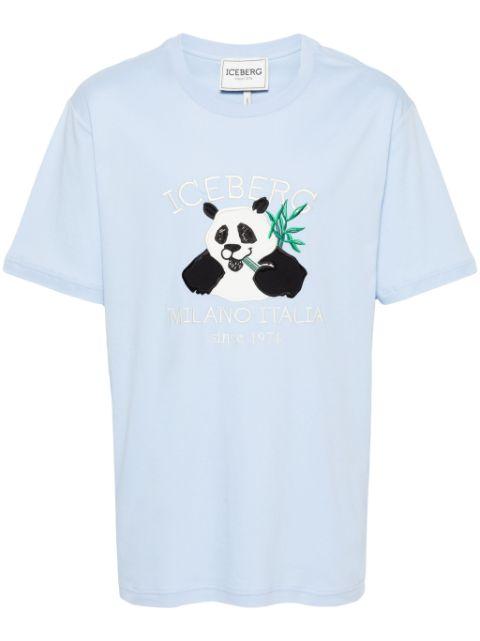 embroidered-logo cotton T-shirt by ICEBERG