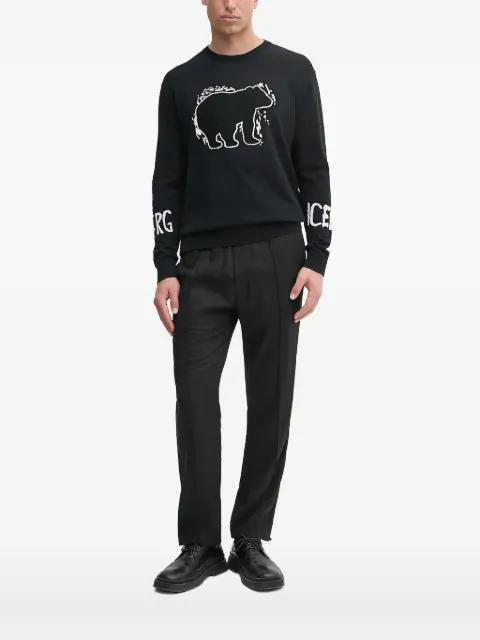 embroidered long-sleeve sweater by ICEBERG